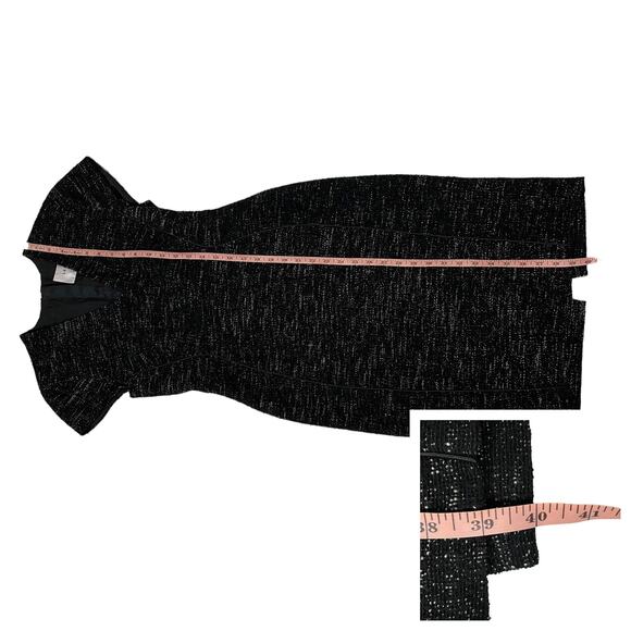 L.K. Bennett Dr Joyce Tweed Sheath Dress - Black/Cream - US 4 - Picture 3 of 12